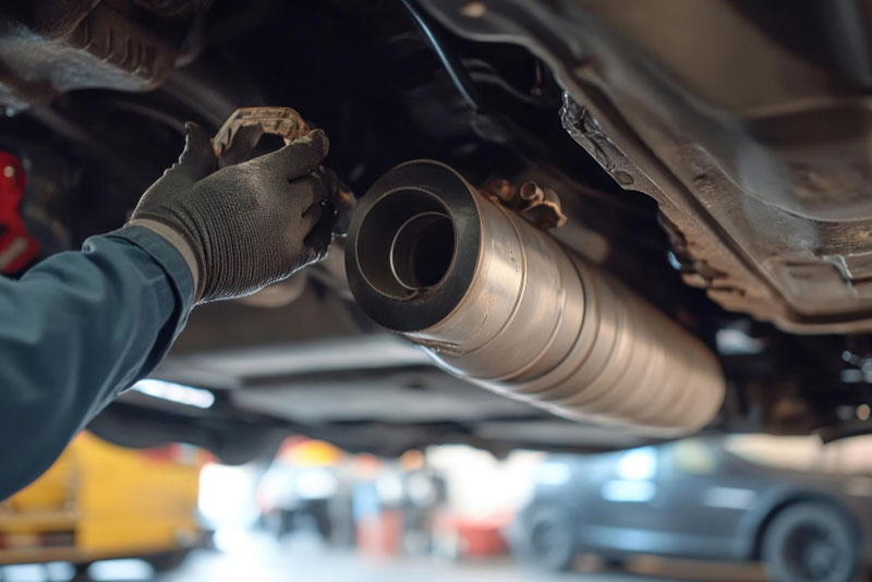Damaged flex pipe