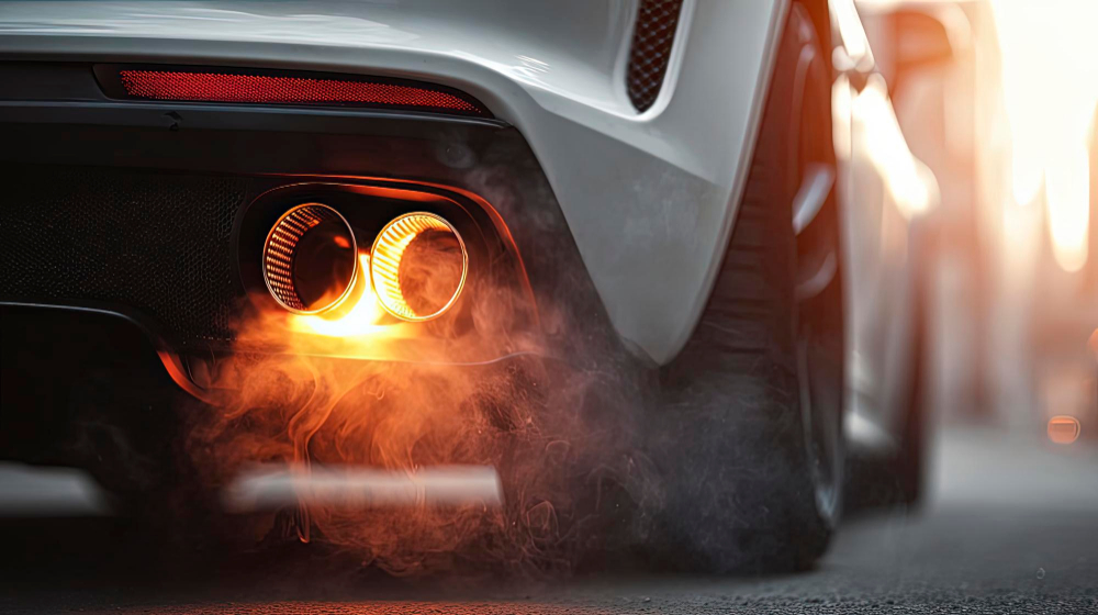 Muffler impact damage