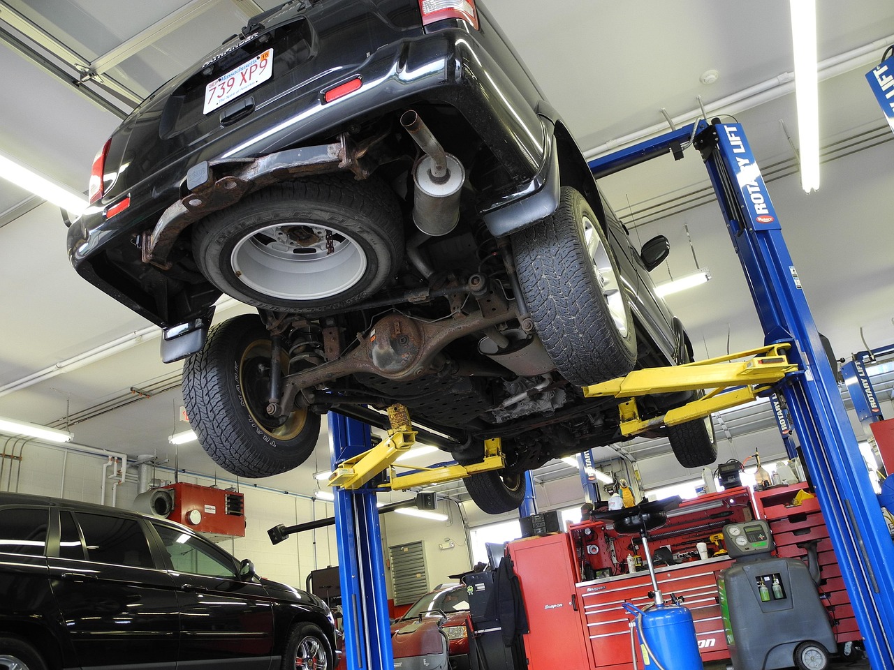 Brake fluid check in progress
